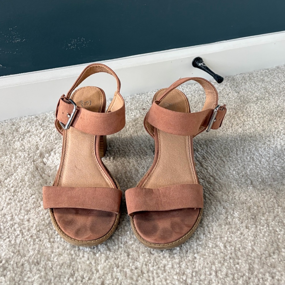 Pale Pink Heels with Ankle Strap